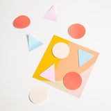 Geometric Sticky Notes in Warm