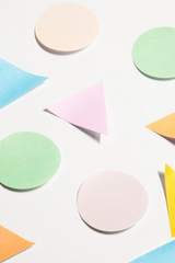 Geometric Sticky Notes in Warm